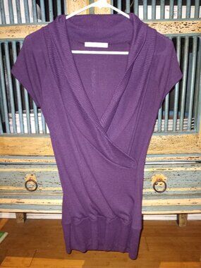 Y2k Charlotte Russe purple short-sleeve knit top